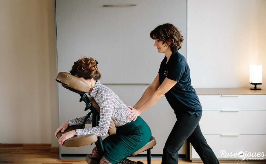 Massage sur chaise